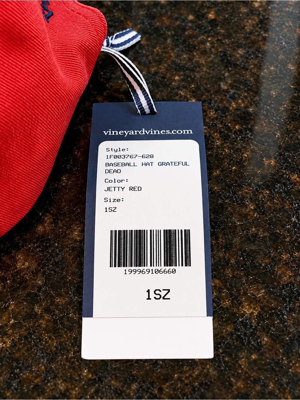 NWT Vineyard Vines x Grateful Dead Hat Red Dancing Bear Limited Edition - Picture 4 of 7